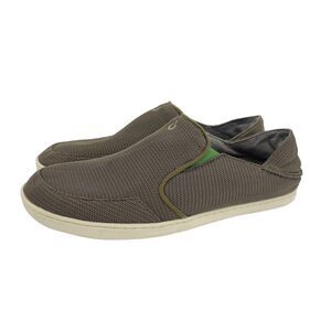 Olukai Mens Size 13 Nohea Mesh Brown Taupe Slip On Casual Comfort Shoes
